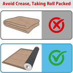 8ft Natural Jute Hallway Runner Rug Non Slip Washable, Rubber Backed Long Indoor Entryway Runner, Absorbent Kitchen Carpet Sink Rug, Camel