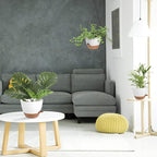 Hanging Planters for Indoor Outdoor Plants, 2 Pack Self Watering Hanging Pot with Drainage Holes & Removable Tray (White, 10'')
