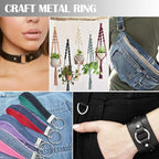 Ewparts Metal Rings 2 inch for Plant Hangers Welded Steel Silver Macrame Rings Aros de Metal para Macrame 10 Pack 60mm 5mm Thick Heavy Duty Small Welded O Rings 2 inch O Rings for Craft