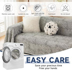 ROOMLIFE Couch Cover Black Boho Sofa Covers for 3 Cushion Couch Washable, Furniture Protector Sofa Couch Cover for Dogs, Soft Breathable Sofa Slipcover, Couch Throw Blankets with Tassels 71''X118''