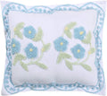 Better Trends Bloomfield Collection is Super Soft and Light Weight in Floral Design 100% Cotton Tufted Unique Luxurious Machine Washable Tumble Dry, Standard Sham, Blue