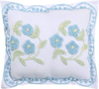 Better Trends Bloomfield Collection is Super Soft and Light Weight in Floral Design 100% Cotton Tufted Unique Luxurious Machine Washable Tumble Dry, Standard Sham, Blue