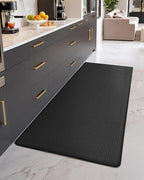 Color&Geometry Anti Fatigue Cushion Kitchen Mat for Floor -24"x59",Wide,Easy Clean, Water & Oil Proof, Anti Slip, Foam Rubber Runner Rug for Front Sink Comfort Standing,Black