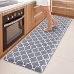 WISELIFE Anti Fatigue Floor Mat - 4/5 Inch Thick Kitchen Mat Non Slip Waterproof Heavy Duty Ergonomic Comfort Mat Durable for Home, Office, Sink, Laundry,(24" x 70", Grey)