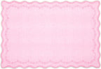 GarveeHome Scalloped Entryway Rug, 2x3 Valentines Solid Pink Washable Front Door Rug Indoor Entrance Floral Carpet Non-Slip Low Pile Throw Rugs for Kitchen, Powder Room, Entry, Bathroom, Kids Room