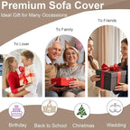 VClife Bohemian Sofa Cover Washable, Non Slip Chenille Couch Cover for 3 Cushion Couch Sofa Pet Furniture Protector Modern Tribal Black Gray Sofa Slipcover for Loveseat and Sectional Couch 71''x134''