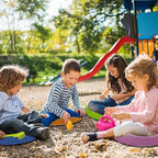 8 Pcs Flexible Seating Floor Cushions Colored Round Floor Cushions, 13.8 inch Foam Circle Seats Waterproof Foam Floor Seat for Learning Sitting Daycare School Chair
