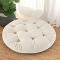 Big Hippo Floor Pillow Cushion, 22 Inch Round Seat Cushions Thick Meditation Cushion for Yoga Living Room Sofa Balcony Indoor & Outdoor (Beige)