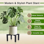 Plant Stand Indoor Outdoor, Heavy Duty Metal Plant Pot Holder, Mid Century Modern Planter Stands, Floor Flower Pot Holder, Fit 5-15 Inches Pots (Black, Fit 5-15 inch pots)
