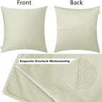 Thmyo 4-Pack 100% Cotton Comfortable Solid Decorative Throw Pillow Case Square Cushion Cover Pillowcase Sublimation Blank Pillow Covers DIY Throw Pillowcase for Sofa Bedroom(22x22 inch/ 55x55cm,Beige)