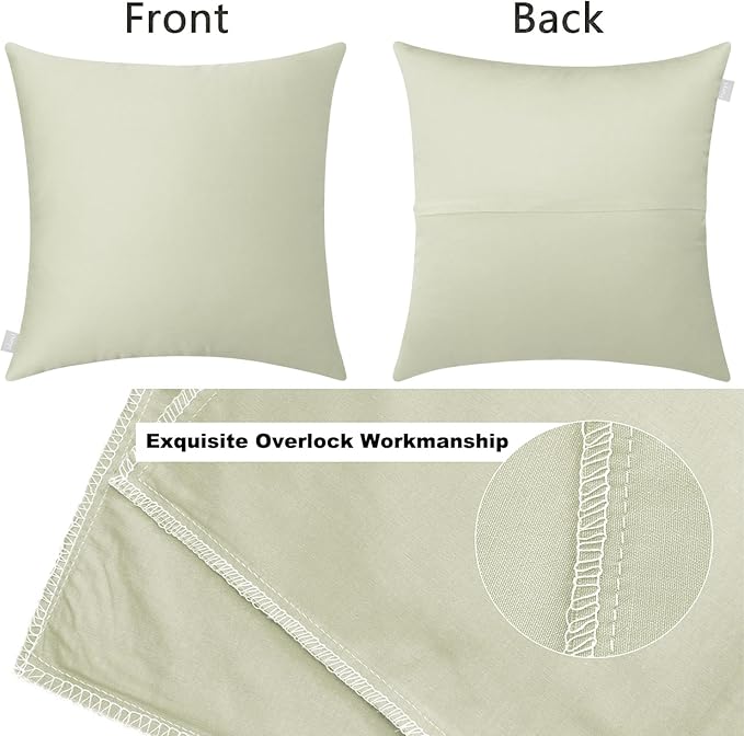 4-Pack 100% Cotton Comfortable Solid Decorative Throw Pillow Case,Thmyo Square Cushion Cover Pillowcase Sublimation Blank Pillow Covers DIY Throw Pillowcase for Sofa Couch(26x26 inch/ 66x66cm,Beige)