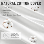 MIULEE 22x22 Pillow Inserts,Set of 4 100% Virgin Microfiber with Cotton Cover Throw Pillows for Couch Sofa and Bed