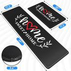 HappyTrends Kitchen Mat for Floor, 2PCS Cushioned Anti-Fatigue Kitchen Rugs, Waterproof Non-Slip Standing Mats and Rugs Set for Kitchen, Office, Laundry, Black, 17.3"×30"+17.3"×59"