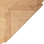 Weaving Cottage Scalloped Natural Jute Area Rug | Beige, 2X3 FT Handwoven Jute Doormat | Eco-Friendly, Durable, and Stylish | Perfect for Living Room, Bedroom, and Entryway