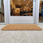 Kempf Dragon Weave Coco Coir Doormat, 18" x 30", Hand-Twisted Interwoven Fibers, Breathable Woven Backed Scraper Mat for Indoor Outdoor Entryways