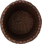 6 inch Seagrass Planter Basket, rattan plant basket Woven Flower Plant Pot Plant Container Flower Pot Cover, Stylish Planter Baskets for Indoor Plants- wicker storage bins S woven plant basket