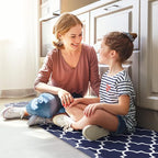 WISELIFE Kitchen Runner Rugs Anti-Fatigue mats,17.3"x 60",Non Slip Waterproof Ergonomic Comfort Mat for Kitchen, Floor Home, Office, Sink, Laundry,Blue