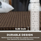 KOZYFLY Extra Long Runners for Hallways 3x14 ft Washable Kitchen Runner Non Slip Rubber Backed Hallway Rug Cotton Entryway Runner Rug Floor Carpet for Indoor Hall, Kitchen, Stair, Reddish Brown/Coffee