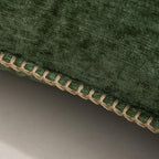 Decorative Green Throw Pillow Covers Pack of 2, 18x18 in Chenille Soft Pillow Covers with Stitched Edge, Farmhouse Neutral Euro Decorative Pillows for Bed Couch Sofa Home Decor