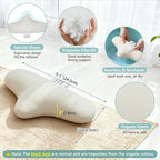 Meditation Cushion, Floor Pillows for Sitting, Organic Yoga Mats Ergonomic Meditation Seat Cushions, White Yoga Body Pillow for Men Women, Adults Portable Travel Meditation Back Support Floor Pad