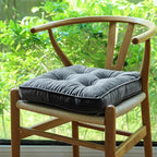 vctops Soft Velvet Chair Pads with Ties Comfy Solid Seat Cushion for Dining Chairs, Office Chairs, Hardwood Floors (Silver Grey, 16"x16")