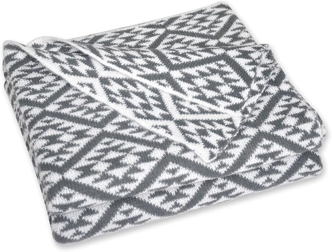Knitted FullSize Throw Blanket - Lightweight Breathable Summer Soft Blanket of Polyester Imitation Cotton for Anti-Static,Luxury Throws for Bed, Couch and Sofa,Cozy Decorative Blankets,D3