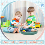 Juexica 8 Pcs Extra Thick Flexible Seating Floor Cushions Assorted Colored Floor Pillow Classroom Seat Cushions Soft Classroom Seating for Kids Learning Daycare School Chair(Light Morandi)