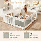Baby Play Mat for Floor Nursery Rug Muscle Mat Area Rug Playroom Rug 47"x47" Playpen Mat Memory Foam 1.3" Thick Crawling Mat for Babies,Toddlers, Infants, Kids,Grey