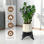 PEKER Plant Stand Indoor, Solid Wood Plant Holder for 5–9 Inch Pots, Low Planter Stand & Plant Riser for Indoor Plants, Stable Pot Stand for Home Decor, Single Wooden Plant Holder