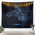 Erosebridal Boy Dirt Bike Tapestry Motocross Rider Wall Hanging Motorbike Sport Game Wall Blanket Motorcycle Extreme Sport Bedroom Decor Xlarge 70x92