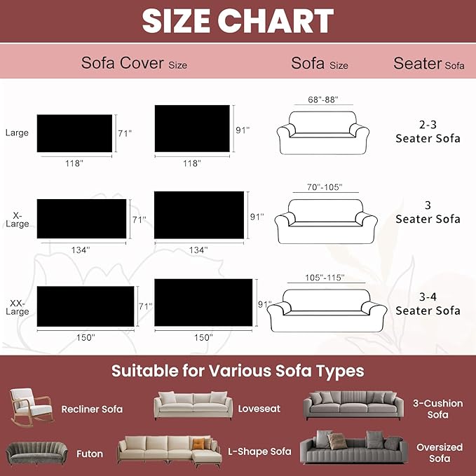 ROOMLIFE Striped Boho Black Couch Cover for 2-3 Cushion Sofa, Fuzzy Plush Warm Sofa Slipcovers Sectional Sofas Covers, Non Slip Washable Furniture Protector Soft with Tassel,Winter 71''X150”