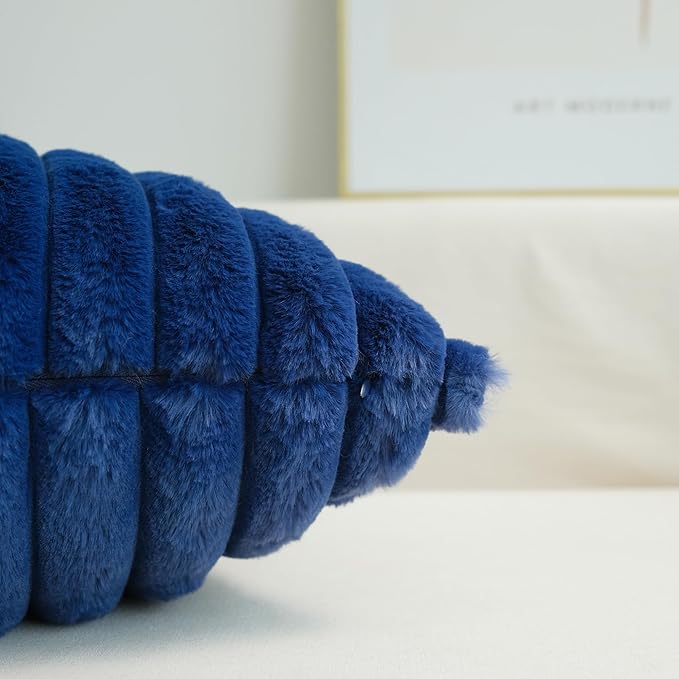 JOJUSIS Pack of 2 Faux Fur Plush Decorative Throw Pillow Covers Couch Cushion Case Soft Pillowcases (Navy Blue, 18 x 18-Inch)