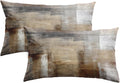 Britimes Throw Pillow Covers Modern Home Art Decor, 12 x 20 Inches Set of 2 Pillow Cases Decorative, Abstract Oil Painting Pillowcases for Bedroom, Living Room, Taupe Tan Grey Brown Beige