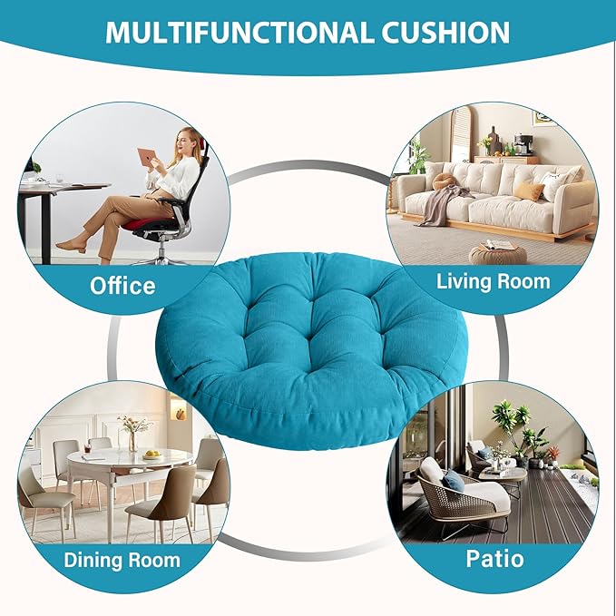 Tiita Outdoor Cushions Square Floor Pillow Thicken Tufted Seat Pad Large Floor Cushion for Yoga Meditation Living Room