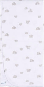 Gerber Unisex Baby 100% Cotton Flannel Receiving Blankets 30x30 Inches (Pack of 4), Boho Rainbow, One Size