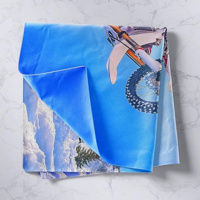 Erosebridal Motocross Rider Tapestry, Men Dirt Bike Wall Blanket, Motorcycle Extreme Sport Games Wall Hanging, Motorbike Snow Winter Bedroom Decor Large 59x82