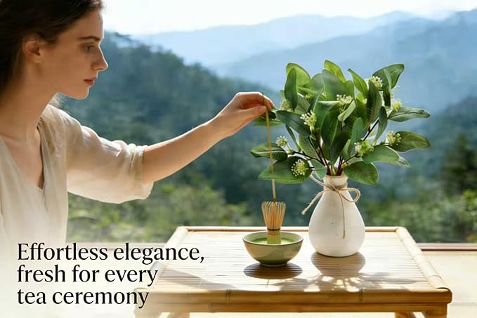 12 Inch Artificial Eucalyptus Plant in White Ceramic Vase Faux Greenery Arrangement with Buds Small Farmhouse Tabletop Decor for Bathroom Bedroom Kitchen Office