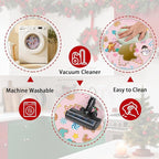 Gingerbread Man Candy Cane Christmas Rugs for Kitchen Floor, Mats for Kitchen Floor Non Slip, 2PCS Rubber Kitchen Mat, Washable Cushioned Runner Carpet Rug for Sink Laundry 15.7"×27.5" +15.7"×47" Pink