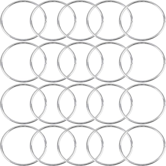 20Pcs Macrame Hoops Ring, BetterJonny 12 Inch Metal Craft Rings Hoops Silver Dream Catcher Rings Wreath Hoop Rings for Home Decorations DIY Crafts and Wall Hanging Crafts