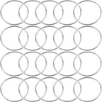 20Pcs Macrame Hoops Ring, BetterJonny 12 Inch Metal Craft Rings Hoops Silver Dream Catcher Rings Wreath Hoop Rings for Home Decorations DIY Crafts and Wall Hanging Crafts