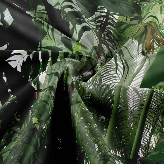 JAWO Green Plant Large Tapestry, Banana Palm Tree Leaves Wall Hanging for Bedroom, Tropical Forest College Dorm Home Decor (90" W x 70" H)