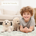 Washable Rugs 5x7 Area Rugs for Living Room,Bedroom,Dining Room- Large Ultra Soft Faux Wool Retro Carpets,Non Slip&Non-Shedding Low Pile Vintage Print Rug for Home Office Decor-Beige