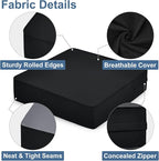 Shinnwa Gel Memory Foam Recliner Cushion for Elderly, Dual-Layer Foam Chair Pad, Extra Large Seat Cushion for Couch, Armchair, Wicker Chairs, Floor, 18 × 18 × 4in, Black