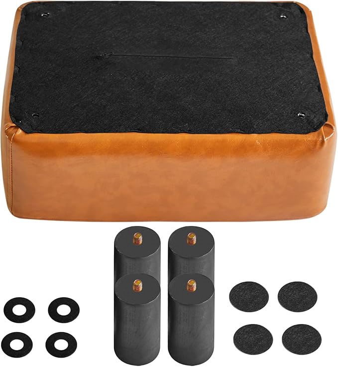 IBUYKE Small Foot Rest Ottoman, PU Faux Leather Rectangle Foot Stool with Non-Skid Plastic Legs, Small Footstool for Couch, Desk, Office RF-BD217