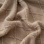 BATTILO HOME Khaki Throw Blanket, Beige Throw Blanket for Couch, End of Bed Throws Spring Decorative Large Throw Tan (Beige, 52"x80")