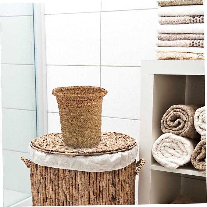 Indoor Plant Holder Handmade Woven Planter Basket Boho Style Decorative Flower Pot
