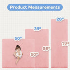 1.3" Thick Baby Floor Play Mat 50x50, Basic Padded Foam Mat for Tummy Time Crawling, Non Slip Cushioned for Babies Toddlers Infants Kids (Pink)