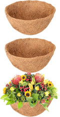 Legigo 3 Pack 8 Inch Hanging Basket Coco Liners Replacement, 100% Natural Round Coconut Coco Fiber Planter Basket Liners for Hanging Basket Flowers/Vegetables
