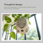 Macrame Plant Hanger 35", No Tassel Hanging Plant Holder, Sturdy Flower Pot Holder with 2 Hooks - Ivory