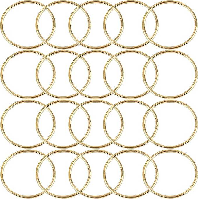 20Pcs Macrame Hoops Ring, BetterJonny 12 Inch Metal Craft Rings Hoops Gold Dream Catcher Rings Wreath Hoop Rings for Home Decorations DIY Crafts and Wall Hanging Crafts